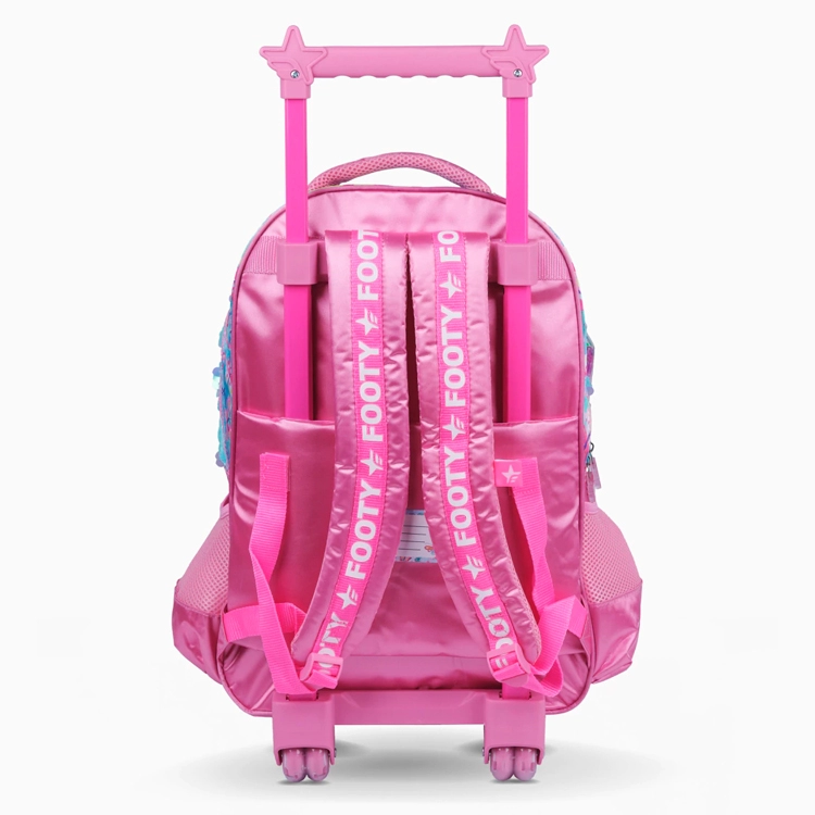 Mochila Escolar Footy 2026 Doggie Love Rosa con Led y Carro Art.F26421